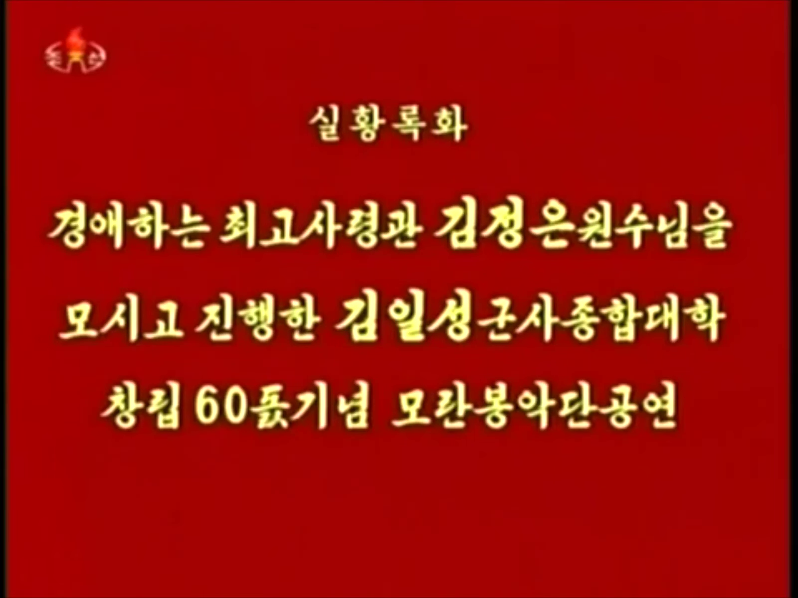 김일성군사종합대학 창립60돐기념 모란봉악단공연