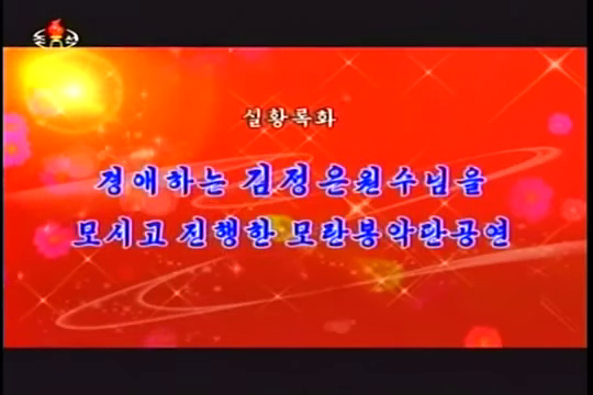 경애하는 김정은원수님을 모시고 진행한 모란봉악단공연