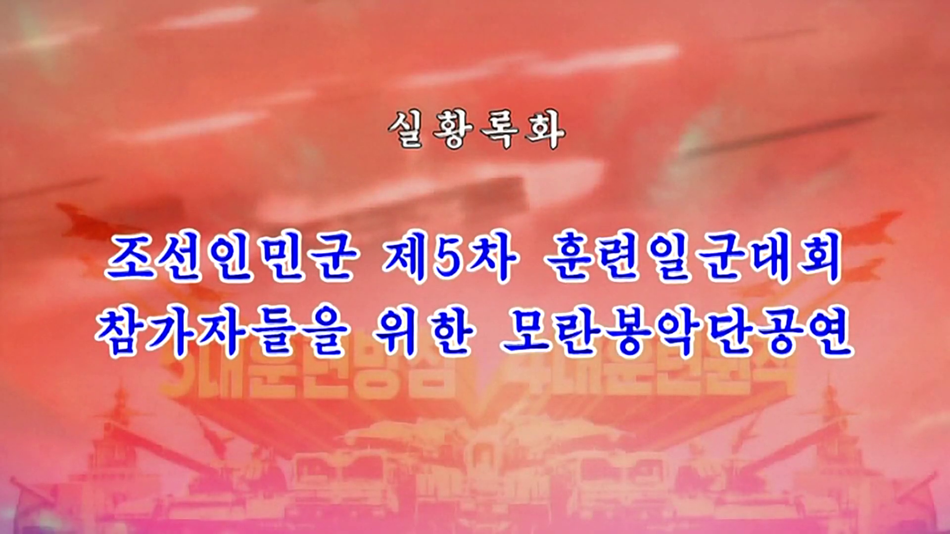 조선인민군 제5차 훈련일군대회 참가자들을 위한 모란봉악단공연